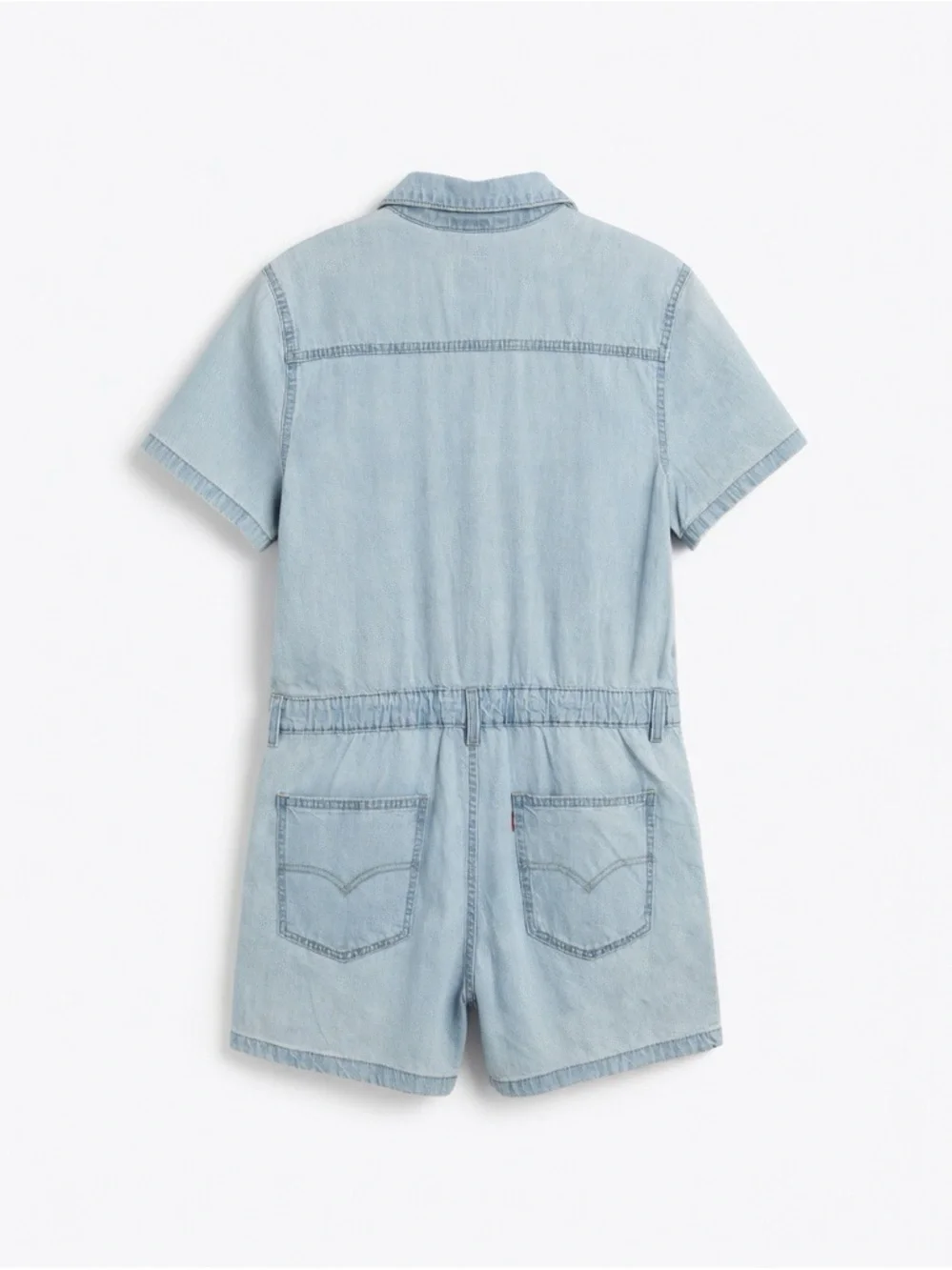 Levi's Light Blue Denim Short-Sleeve Romper - Picture 2 of 5